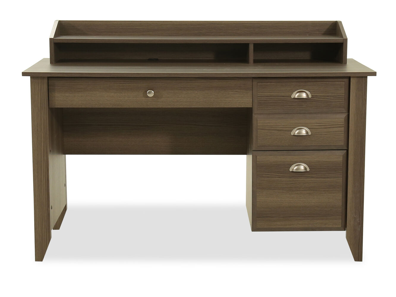 53" Casual ThreeDrawer Desk in Diamond Ash Mathis Brothers Furniture