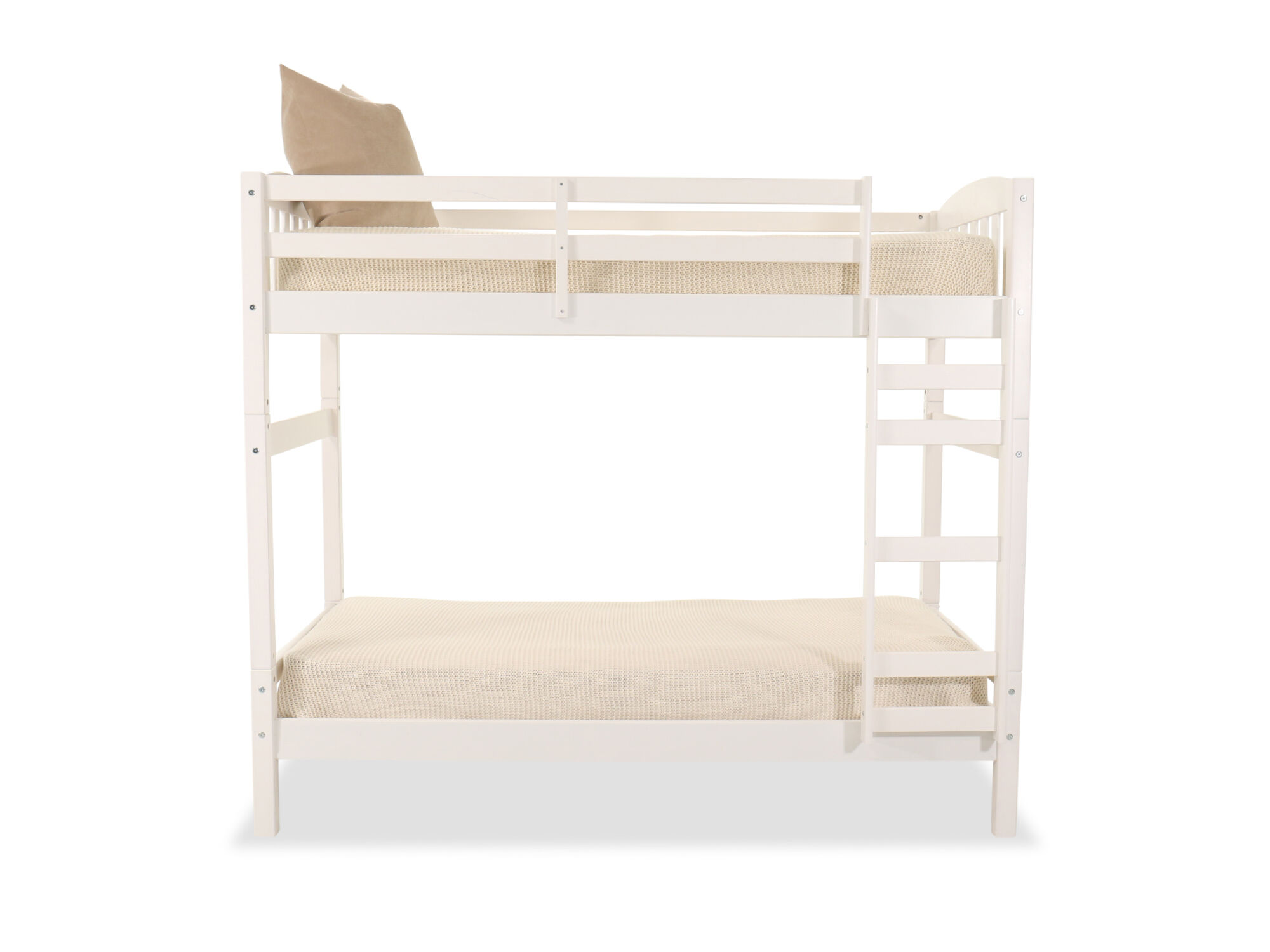 70 Modern Convertible Bunk Bed In White Mathis Brothers Furniture