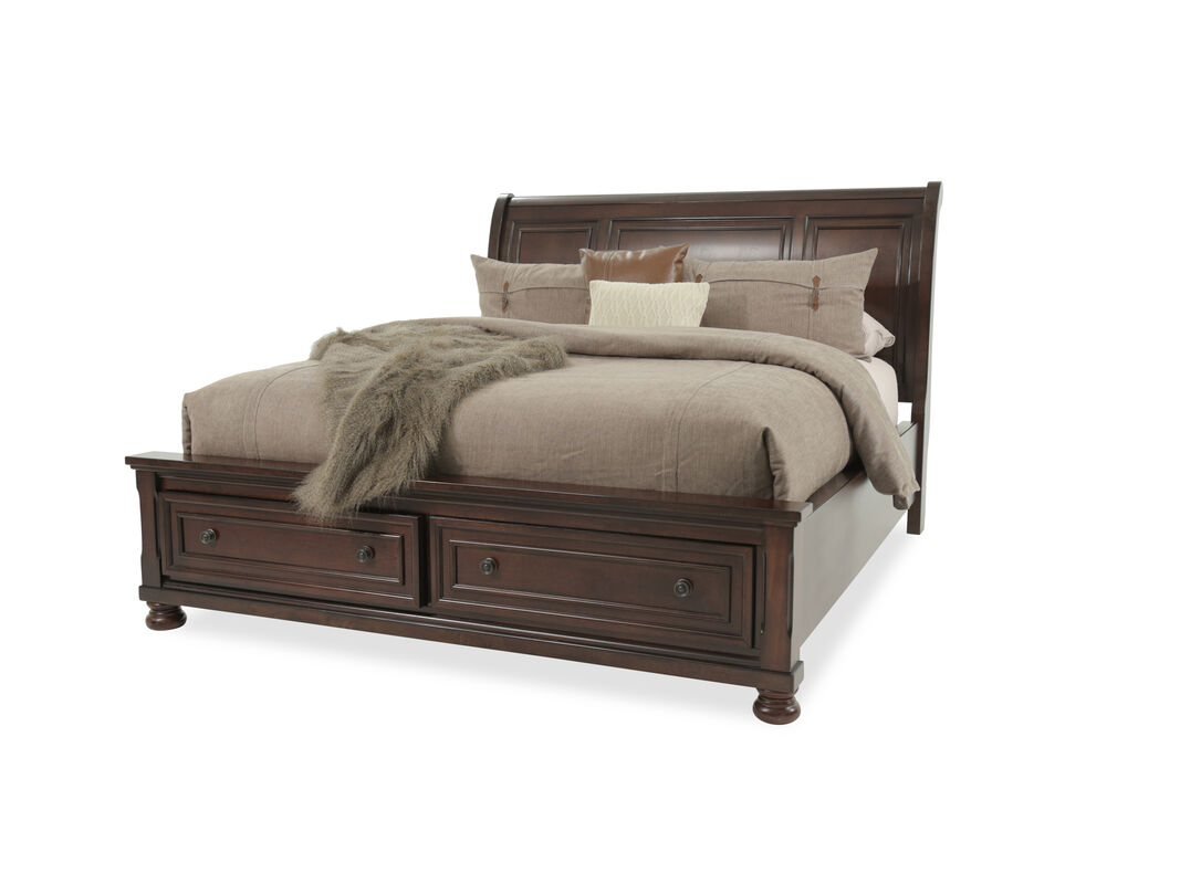57 Traditional Beveled Sleigh Bed In, Townser King Sleigh Bed