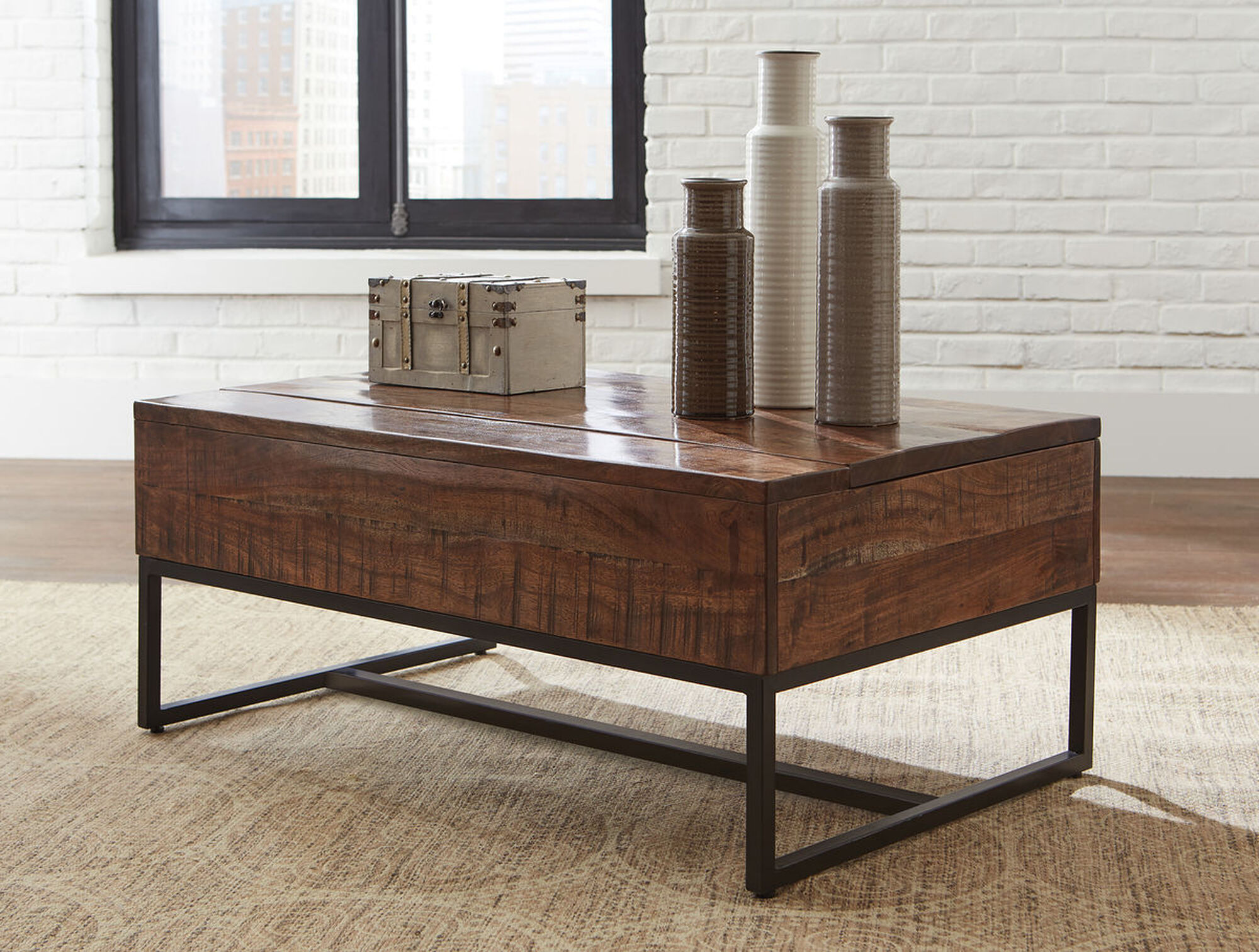 Lift Top Mango Wood Cocktail Table In, Montrose Coffee Table With Lift Top