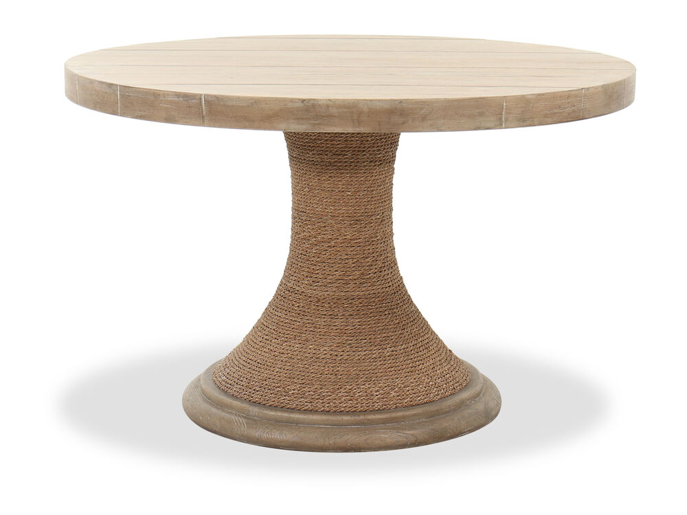 Casual 48 Pedestal Dining Table In, Light Wood Round Pedestal Dining Table
