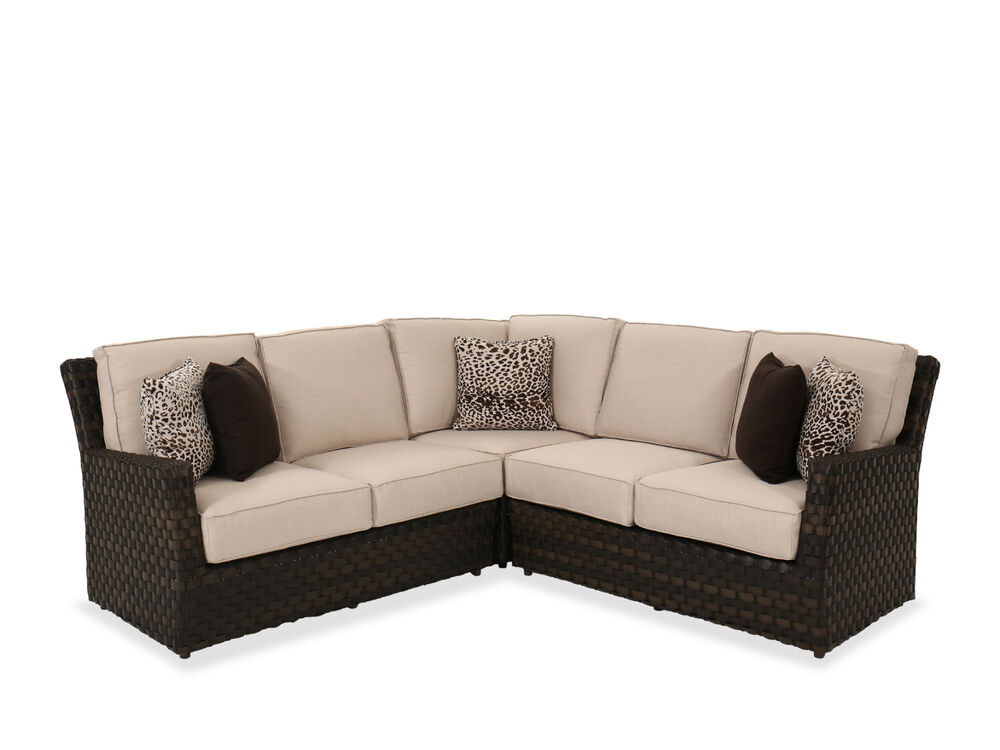 Contemporary Patio Sectional In Beige, Valencia Outdoor Furniture