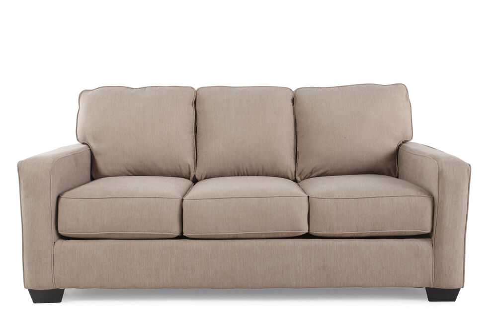 Contemporary 76 Full Sleeper Sofa In Quartz Mathis Brothers