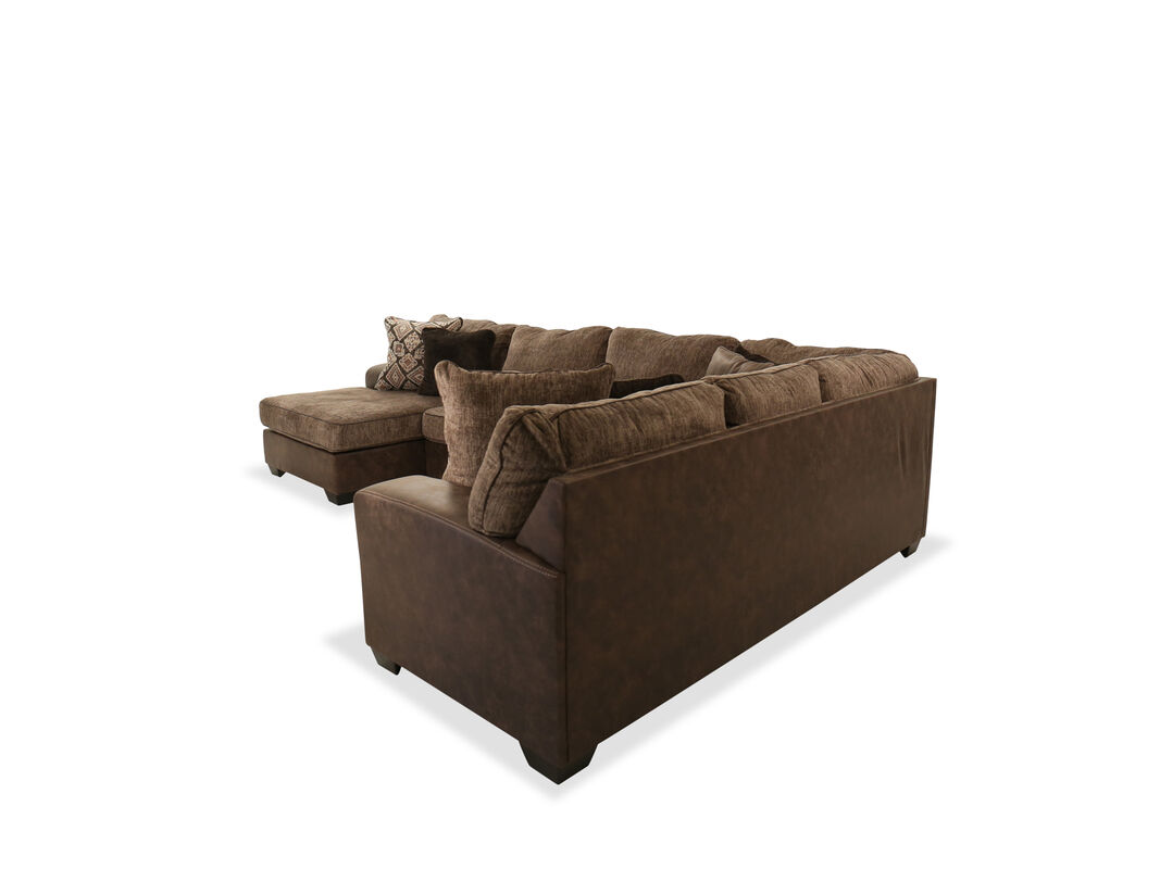 Abalone Chocolate Three Piece Sectional Mathis Brothers Furniture