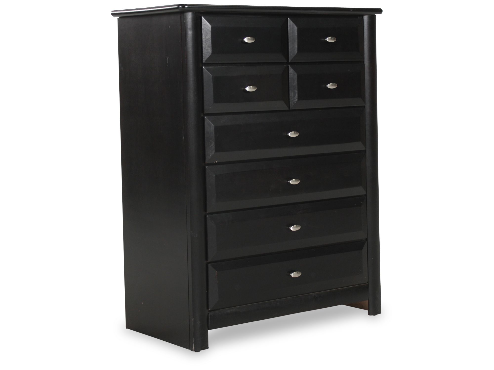 Eight Drawer Transitional Chest In Black Cherry Mathis Brothers