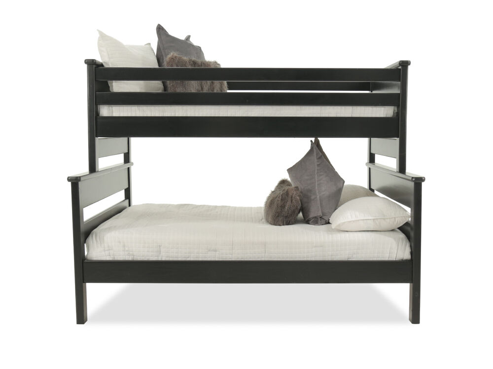 Transitional Youth Twin Over Full Bunk, Twin Over Full Bunk Bed Black Wood