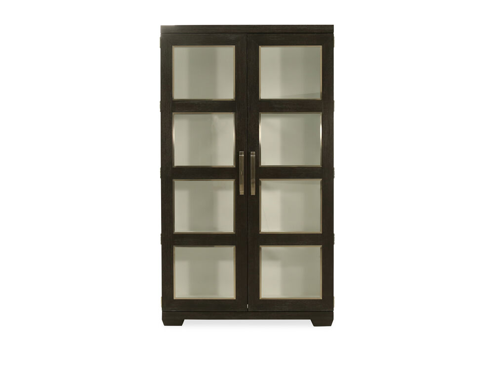 Glass Door Display Cabinet In Cerused Mink Mathis Brothers Furniture