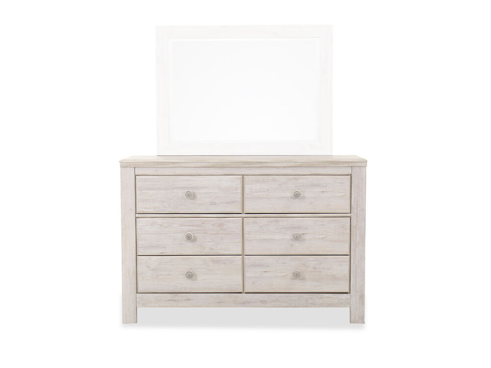 Traditional Six Drawer Dresser In White Mathis Brothers Furniture