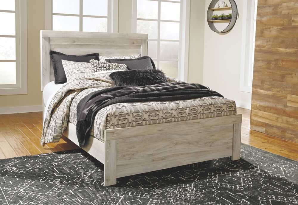 Bellaby Whitewash Queen Panel Bed, Mathis Brothers Queen Beds