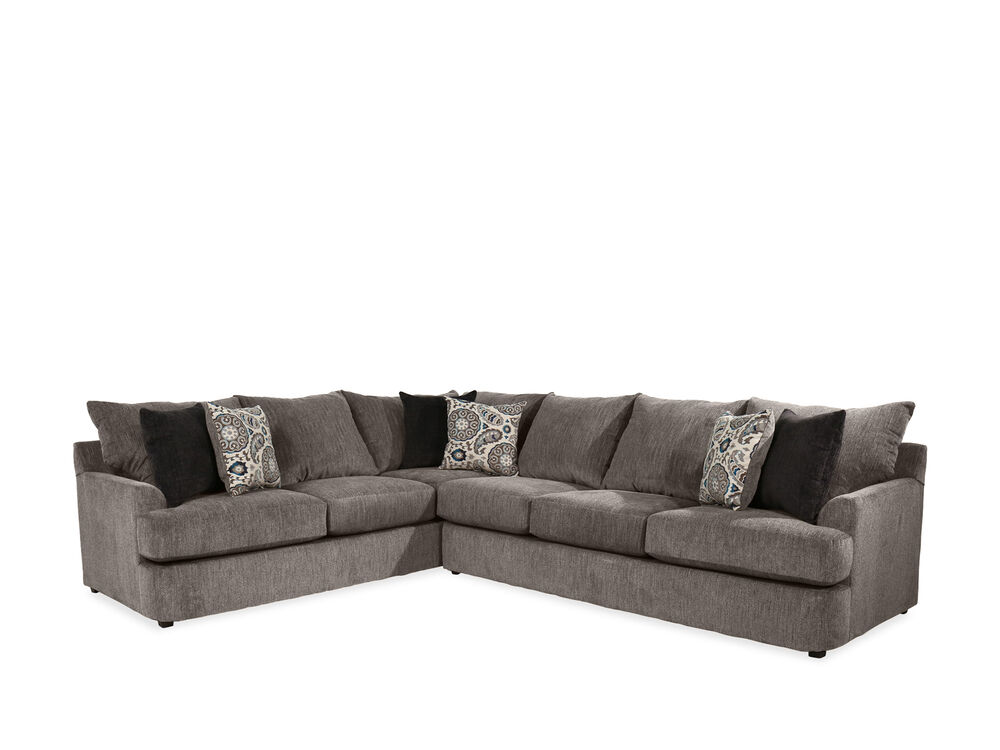 Two Piece Casual 102 Sectional In Gray Mathis Brothers Furniture