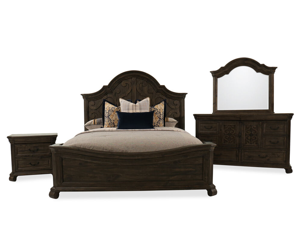 Four Piece Contemporary Bedroom Set In, Magnussen Bellamy King Bed