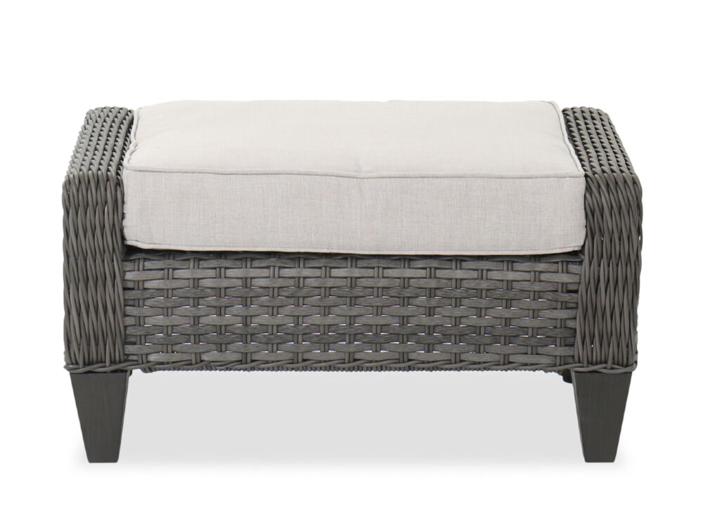 Contemporary Patio Ottoman In Grey Mathis Brother Furniture