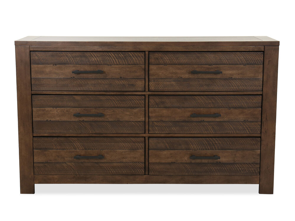 40 Industrial Six Drawer Dresser In Brown Mathis Brothers Furniture