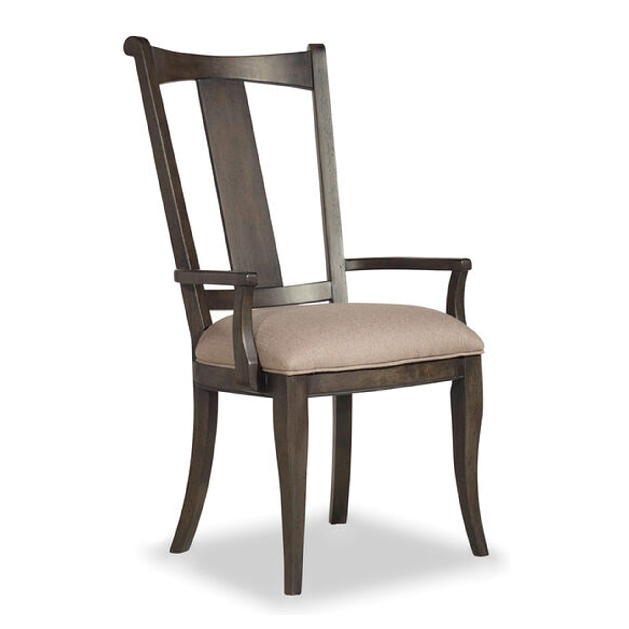 Vintage West Upholstered Splatback Arm Chair In Beige Mathis