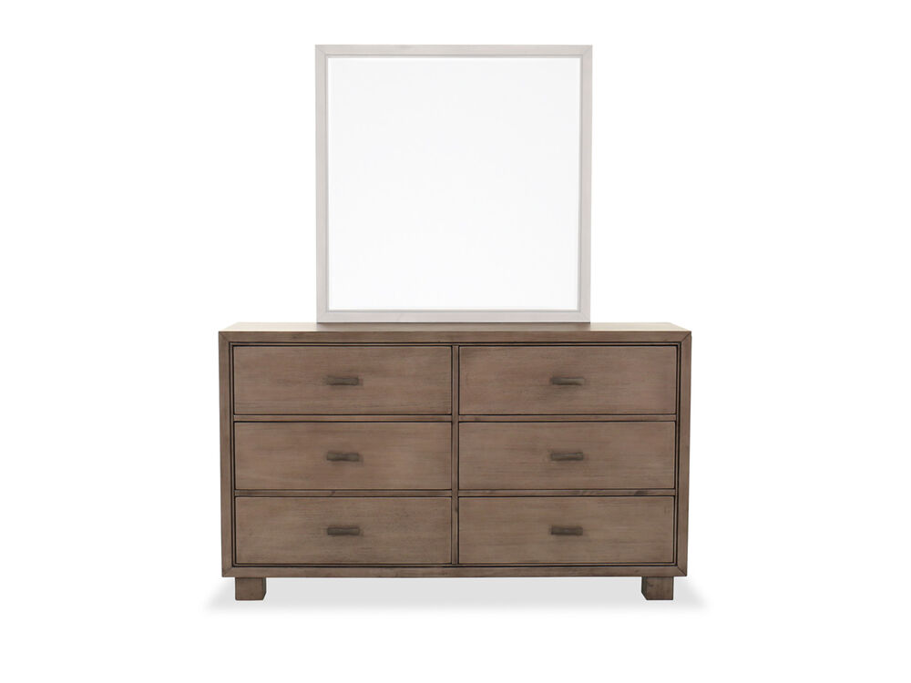 34 Contemporary Six Drawer Dresser In, Mathis Brothers Wood Dressers