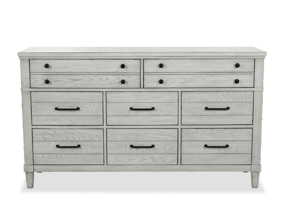 39 Eight Drawer Wood Dresser In Light, Light Grey Dresser