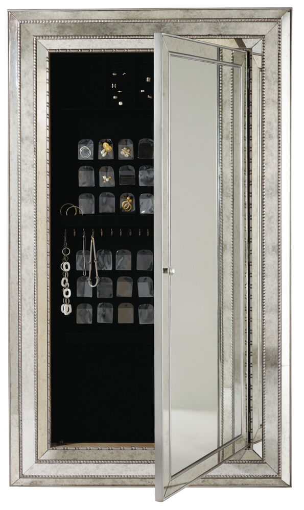 Jewelry Armoire Storage In Gold, Stand Up Mirror Jewelry Box
