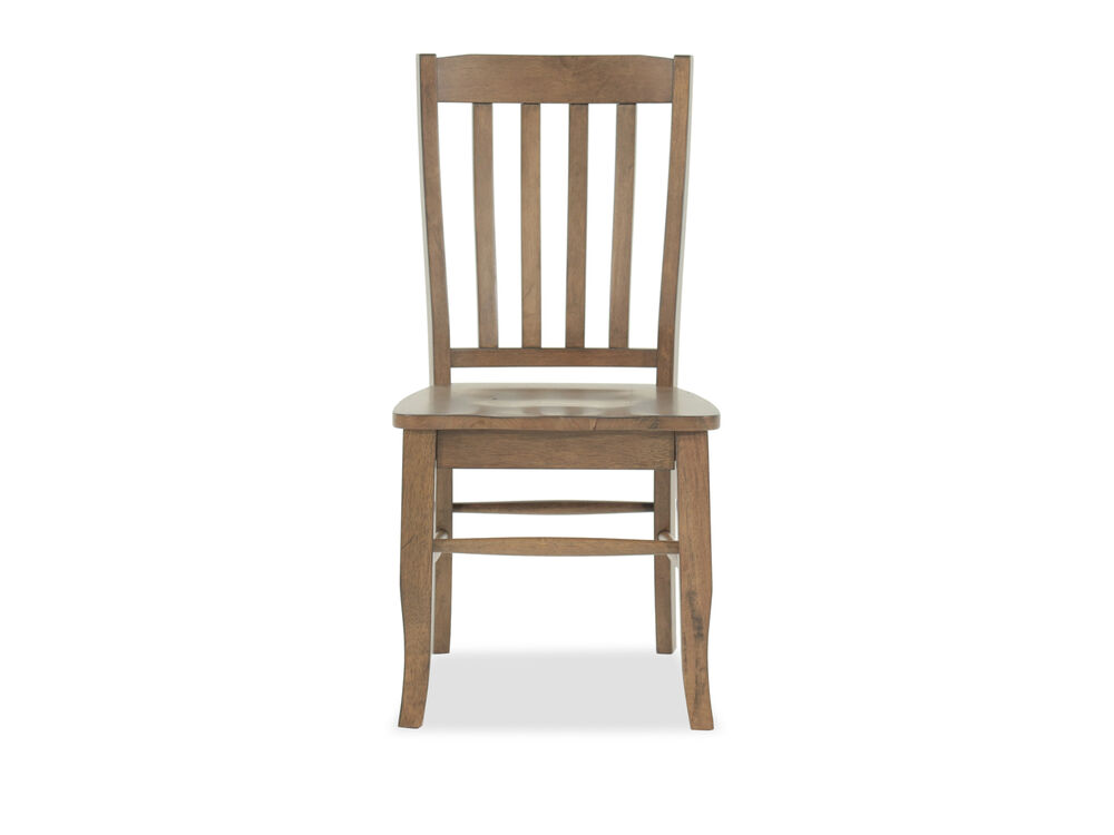 Traditional 38 Rake Back Side Chair In Brown Mathis Brothers