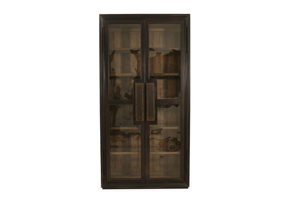 82 Casual Display Cabinet In Dark Wood Mathis Brothers Furniture