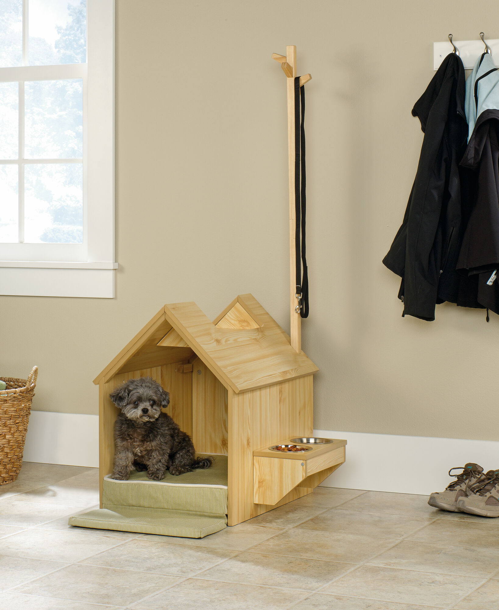 Contemporary Indoor Dog House in Light Pine | Mathis ...