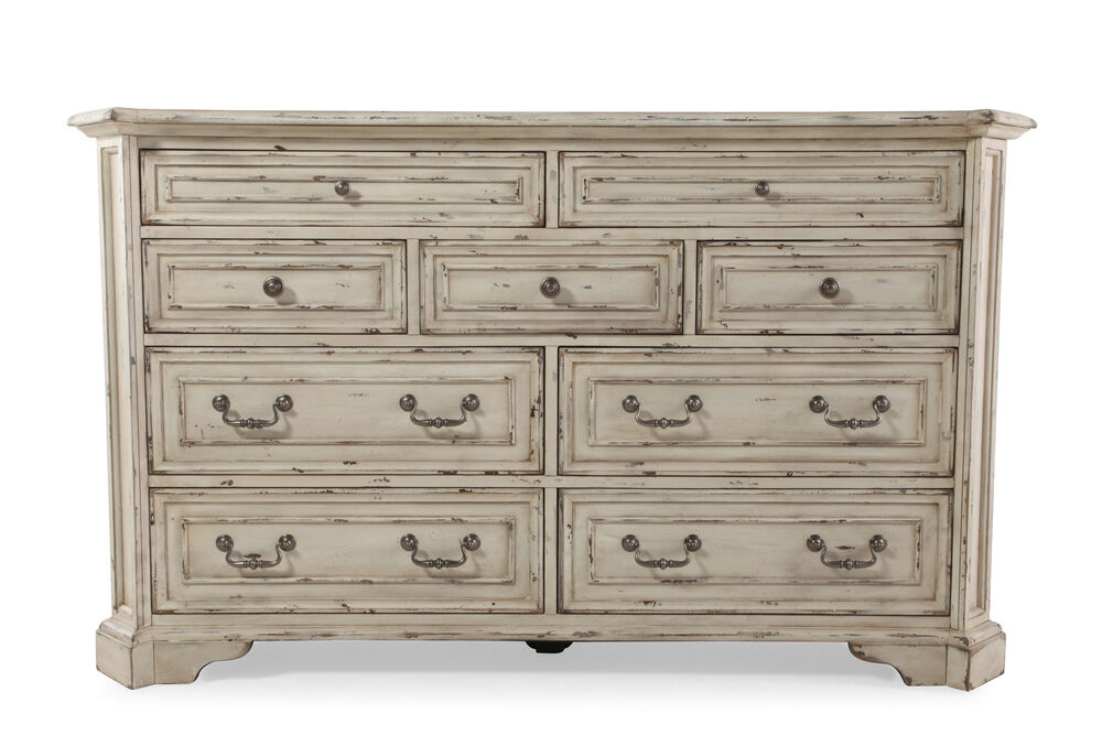 Mathis Brothers Furniture, White Distressed Dresser