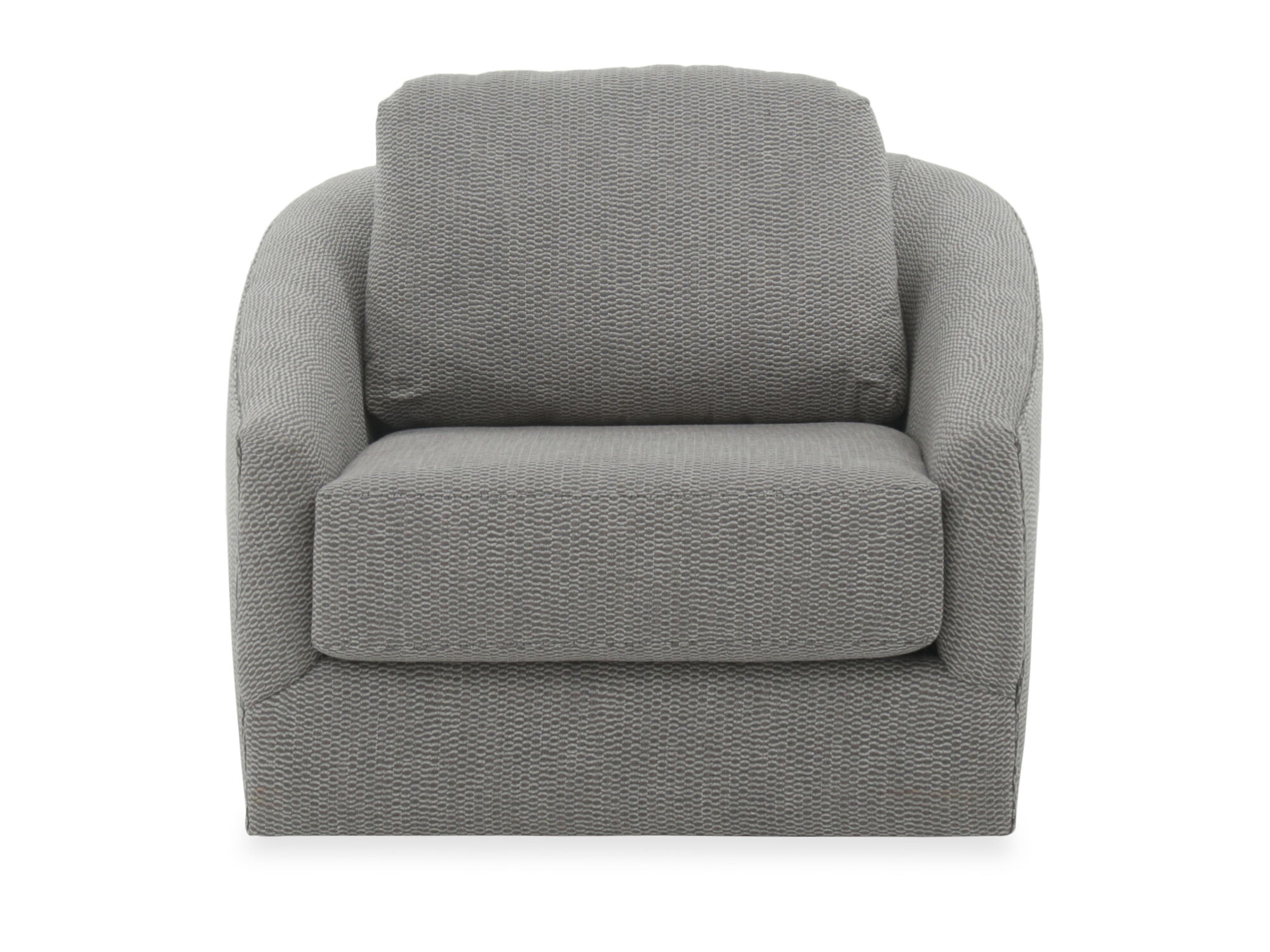 Textured Contemporary Swivel Chair in Gray Mathis