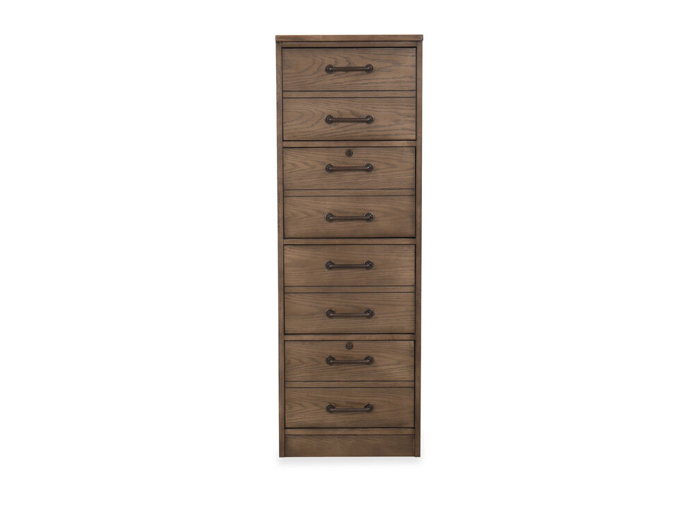 Traditional Four Drawer File Cabinet In Brown Mathis Brothers
