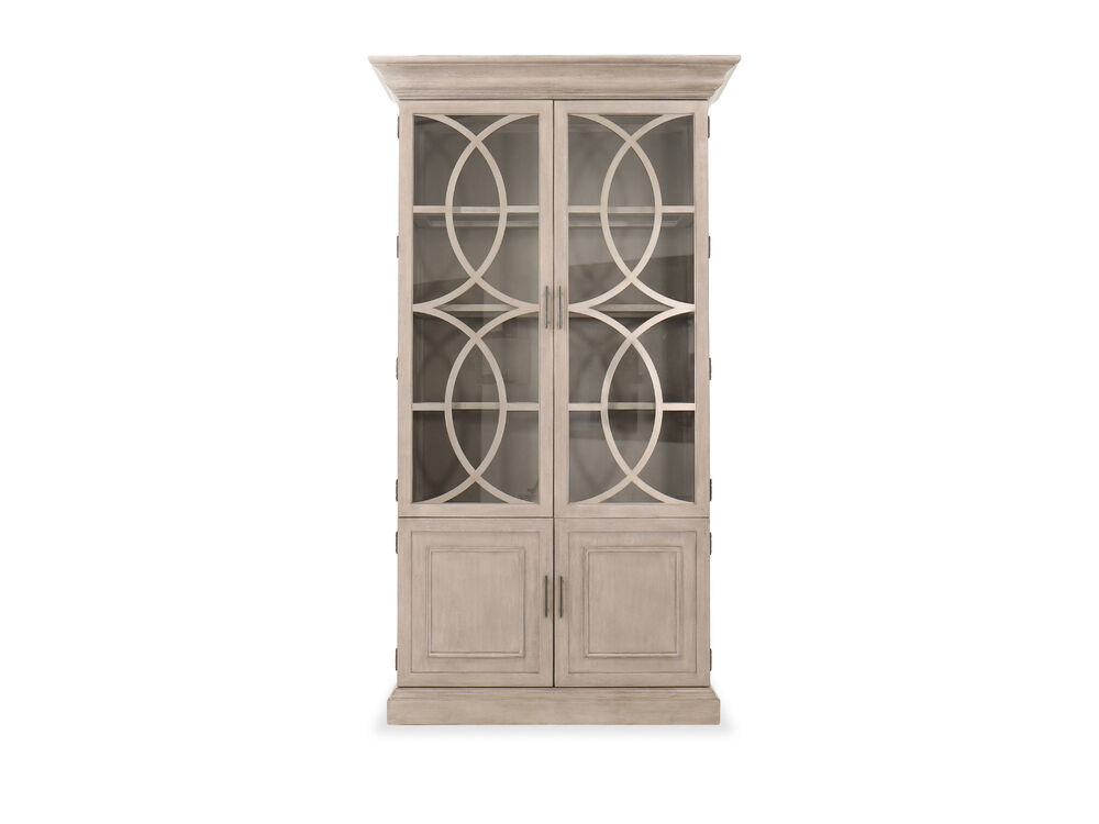 Casual Curio Display Cabinet In Ivory Mathis Brothers Furniture