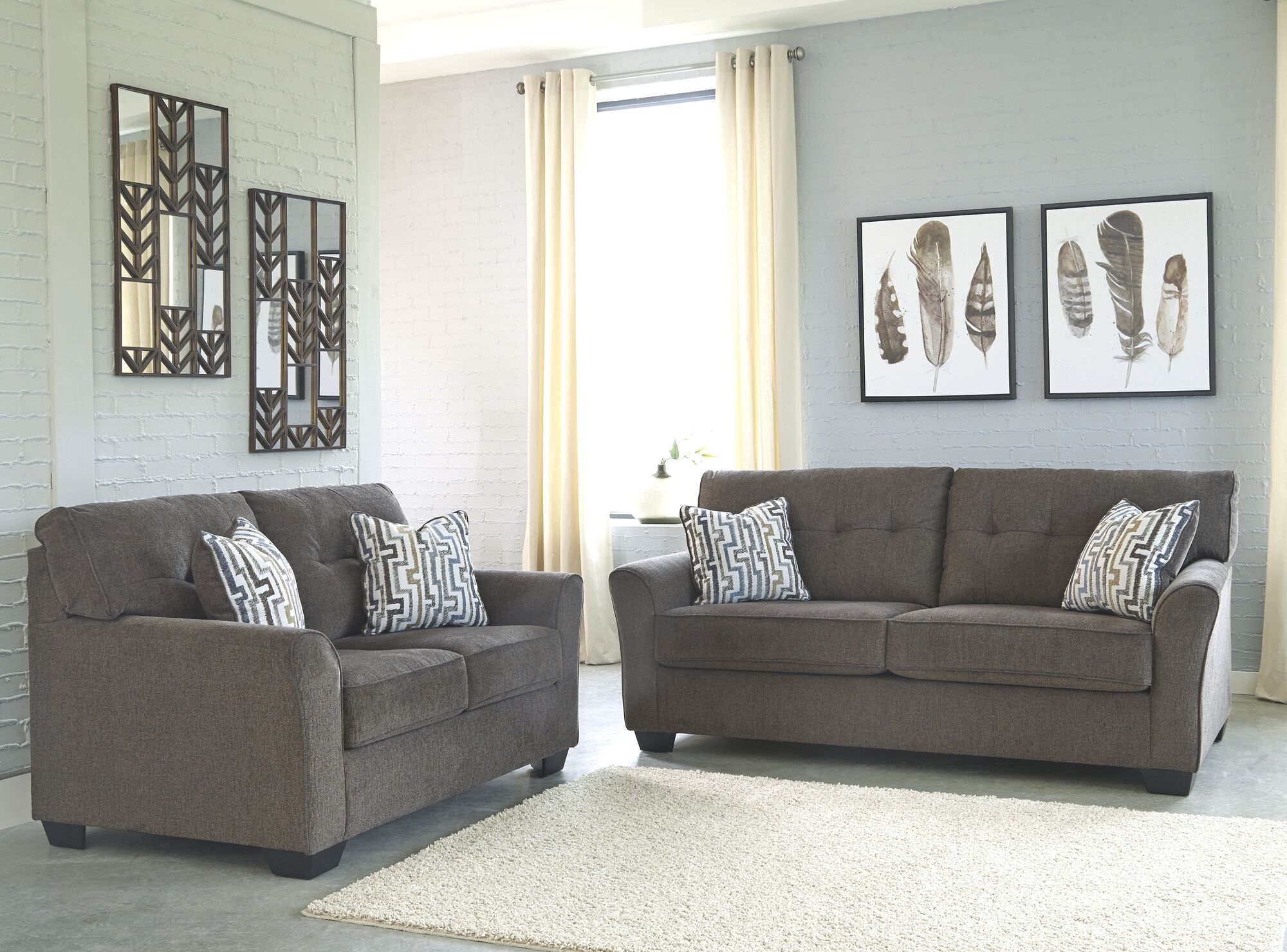 Alsen Granite Sofa & Loveseat Mathis Brothers Furniture