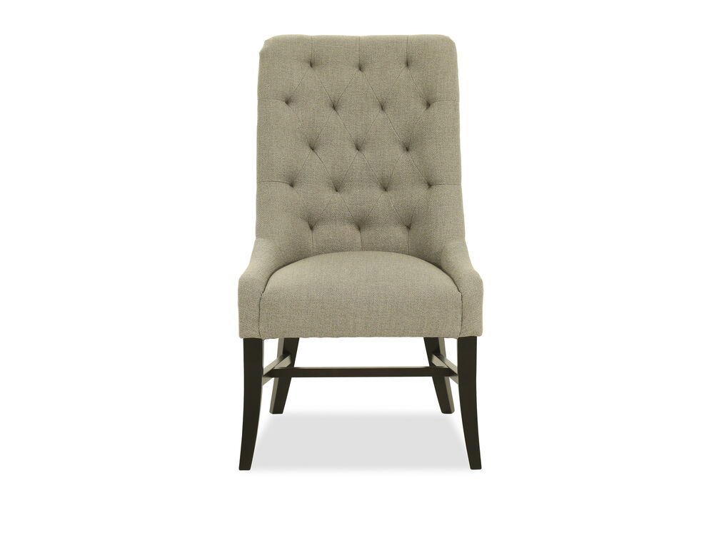 Diamond-Tufted Dining Chair in Gray | Mathis Brothers Furniture