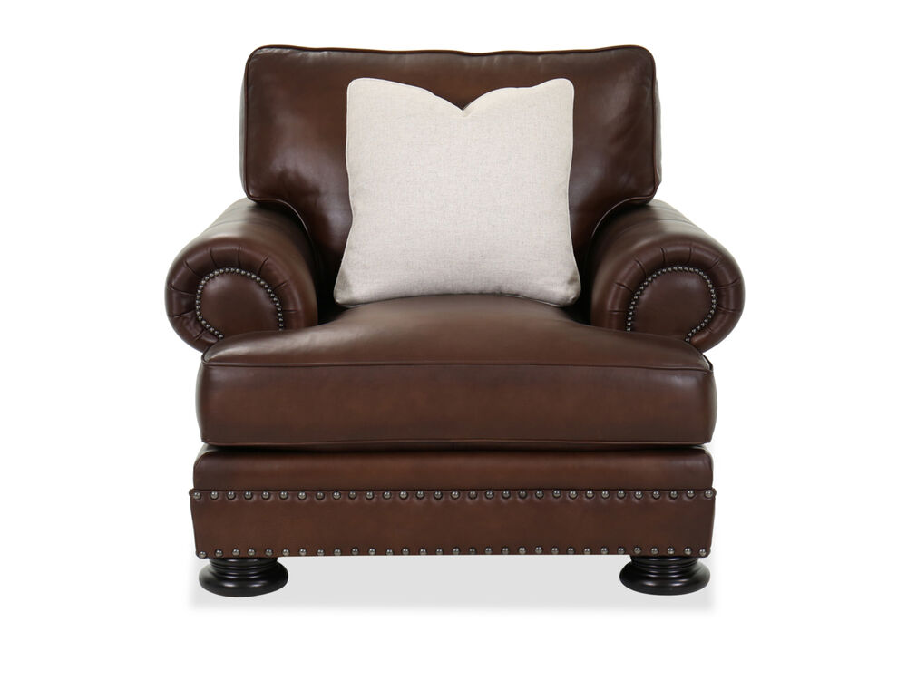 Chair In Brown Mathis Brothers Furniture, Leather Chair Brands