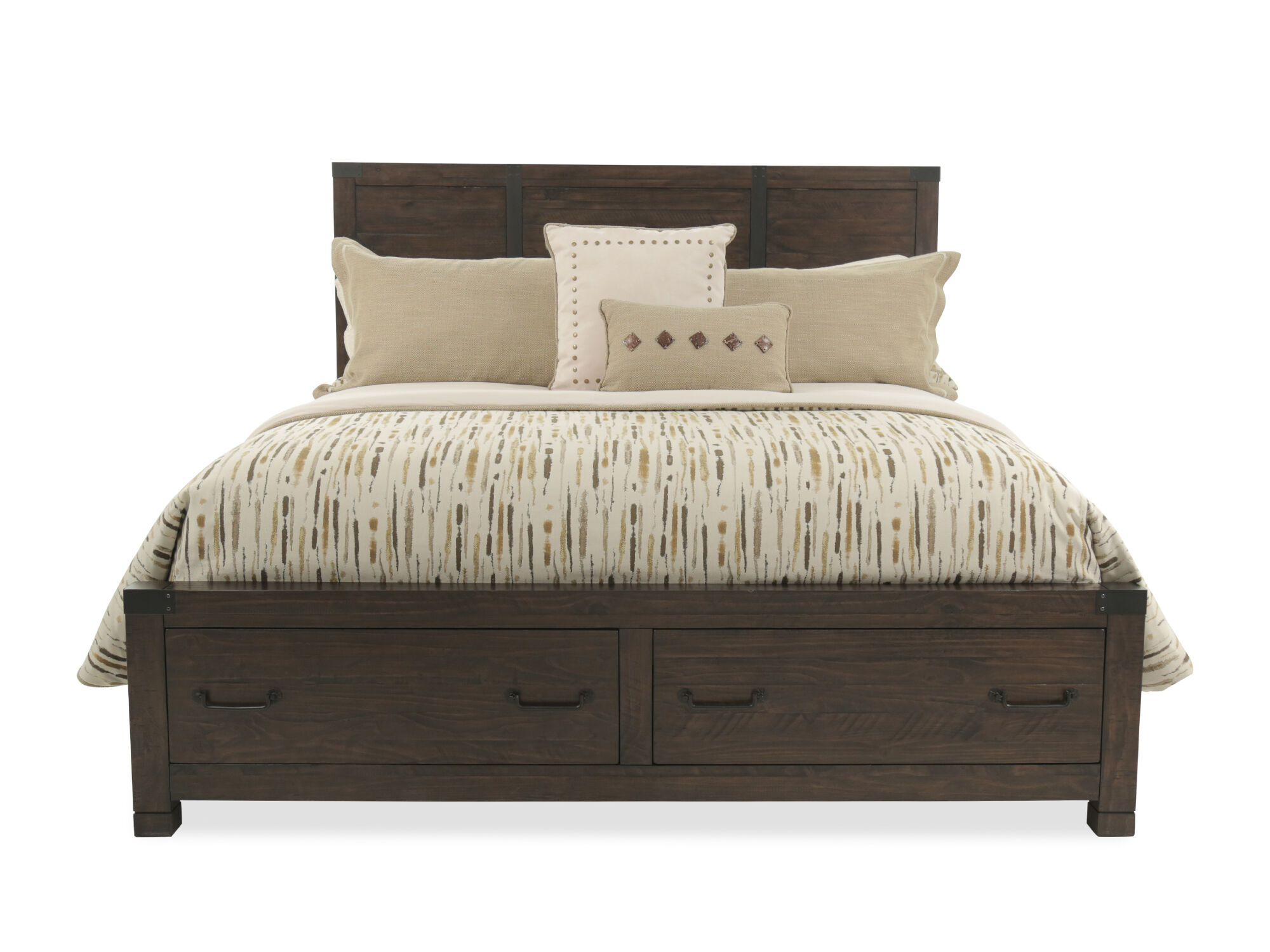 Rustic Pine Mathis Brothers Furniture, Rancho King Bed Pine
