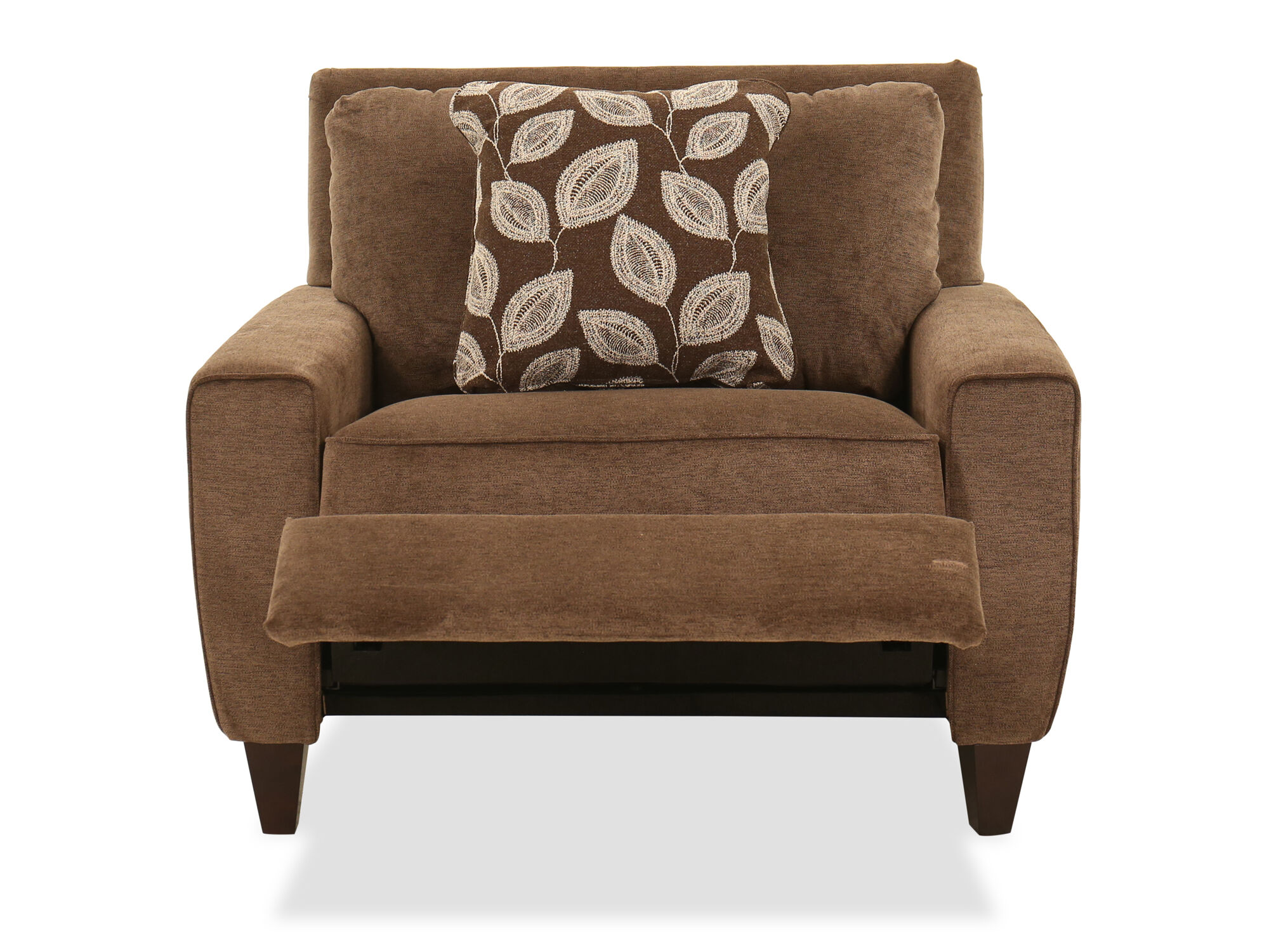 contemporary 465" power reclining chair  a half in java