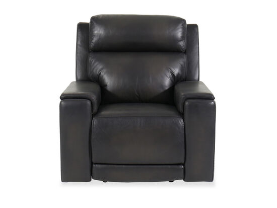 Recliners, Raiden Black Leather Reclining Swivel Chair