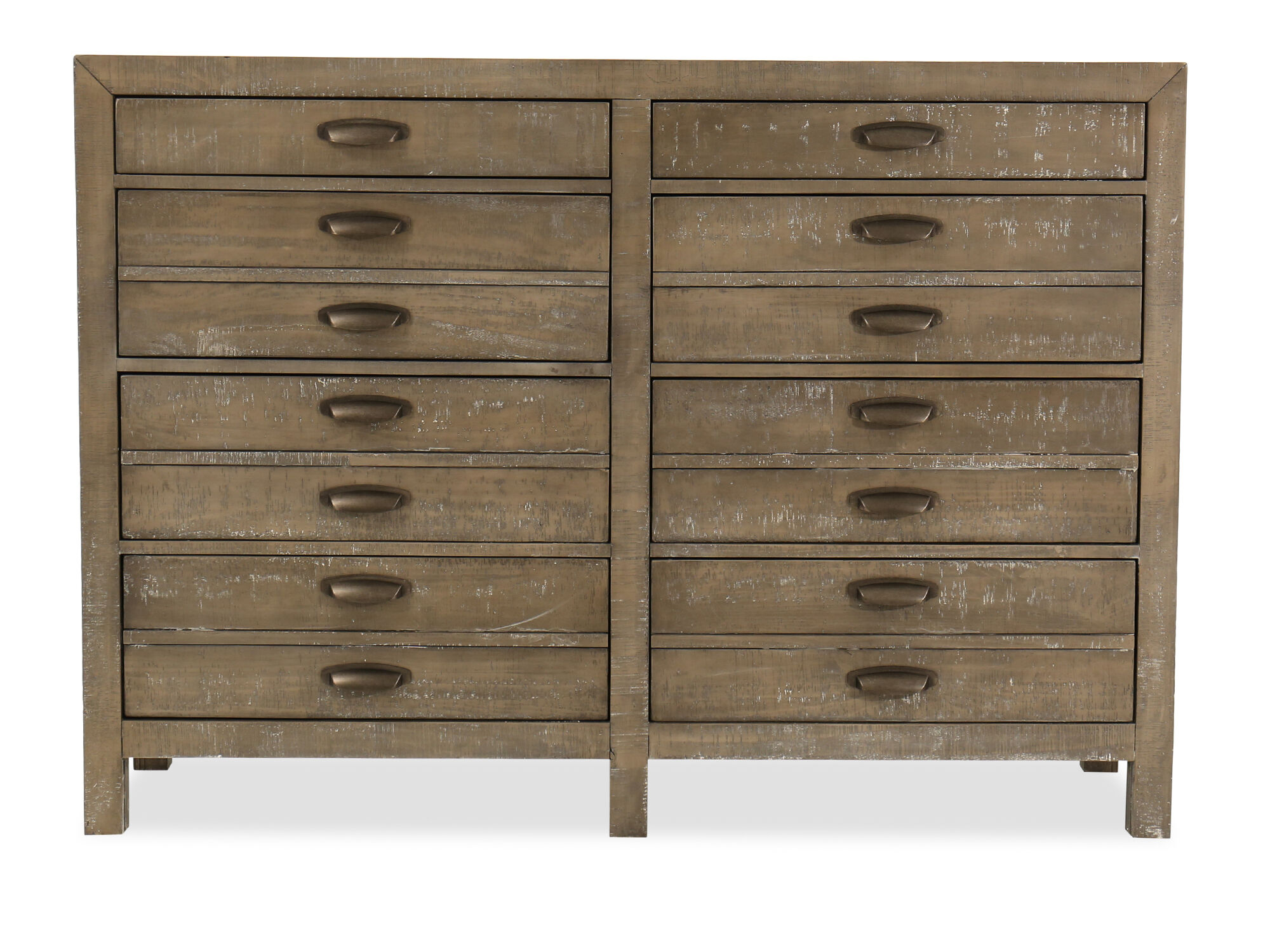 45 Solid Pine Eight Drawer Dresser In River Rock Mathis