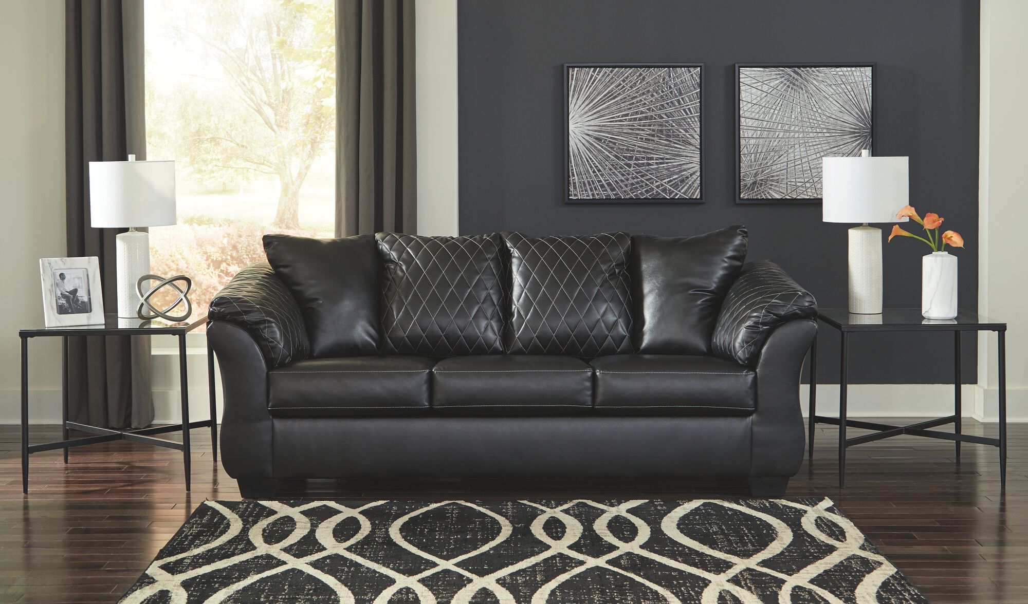 Betrillo Black Full Sofa Sleeper Mathis Brothers Furniture